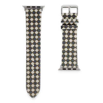 Apple Watch 38mm Karo Motif Kordon - Siyah