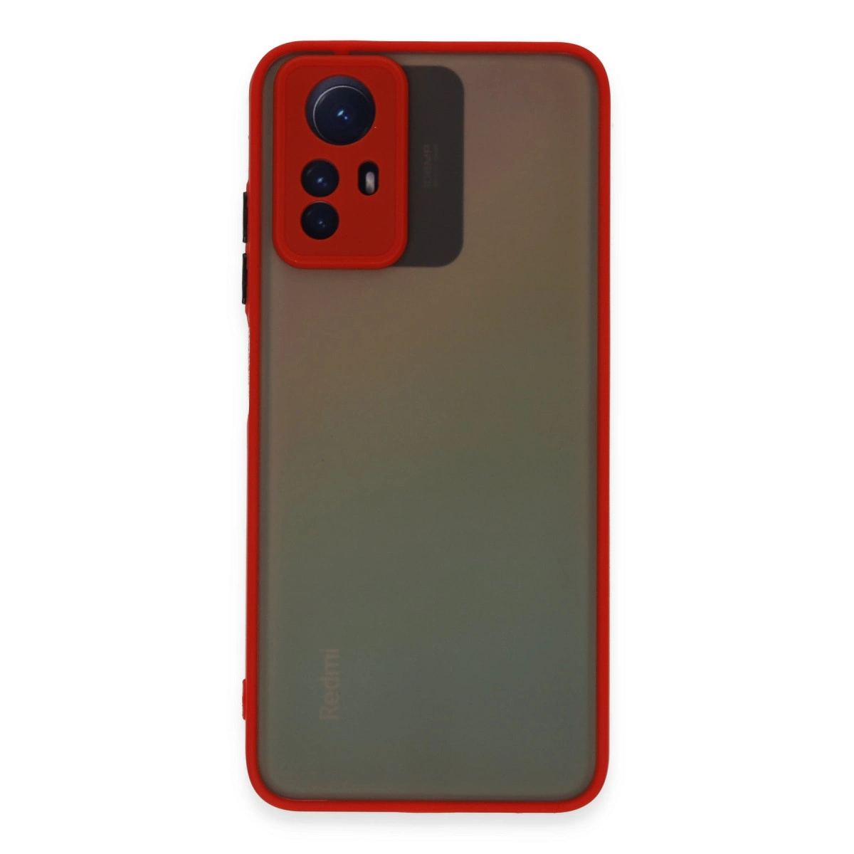 Xiaomi Redmi Note 12s Kılıf Montreal Silikon Kapak - Kırmızı
