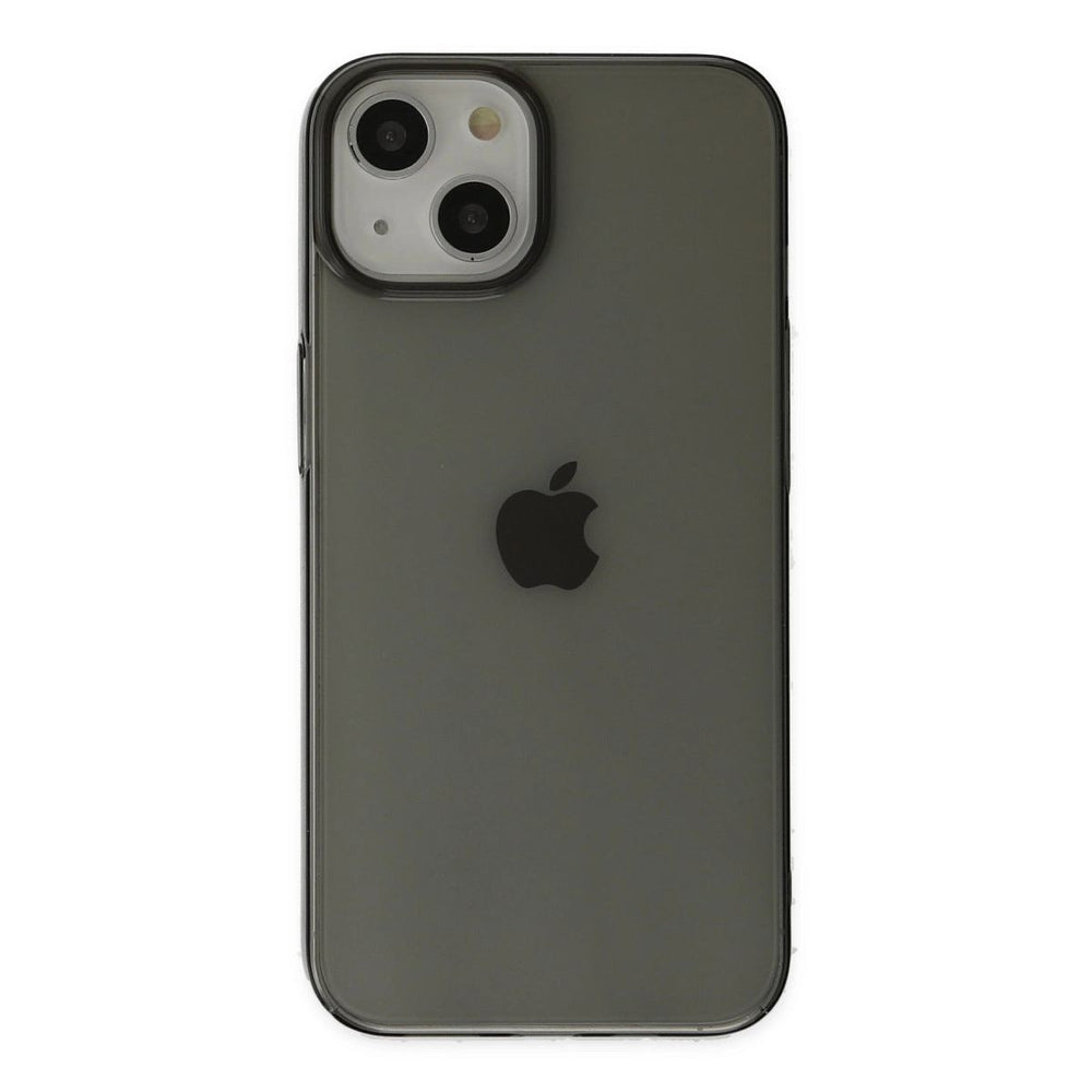 Apple İphone 14 Plus Kılıf Pc Sert Şeffaf Kapak - Siyah