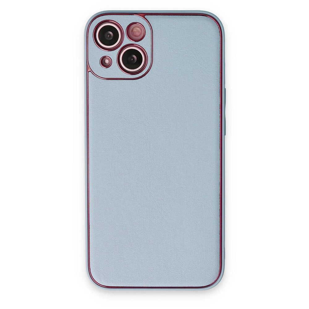 Apple İphone 14 Plus Kılıf Coco Deri Silikon Kapak - Sky Blue