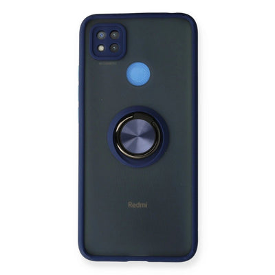 Xiaomi Redmi 9c Kılıf Montreal Yüzüklü Silikon Kapak - Lacivert