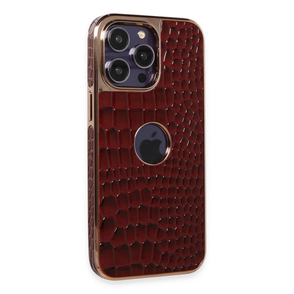 Apple İphone 14 Pro Kılıf Snake Kapak - Bordo