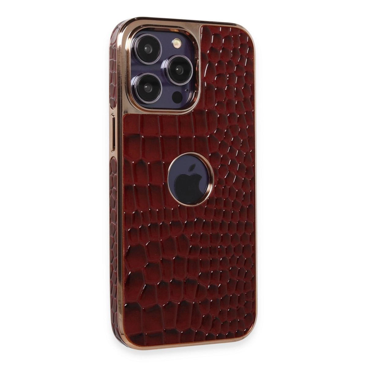 Apple İphone 14 Pro Kılıf Snake Kapak - Bordo