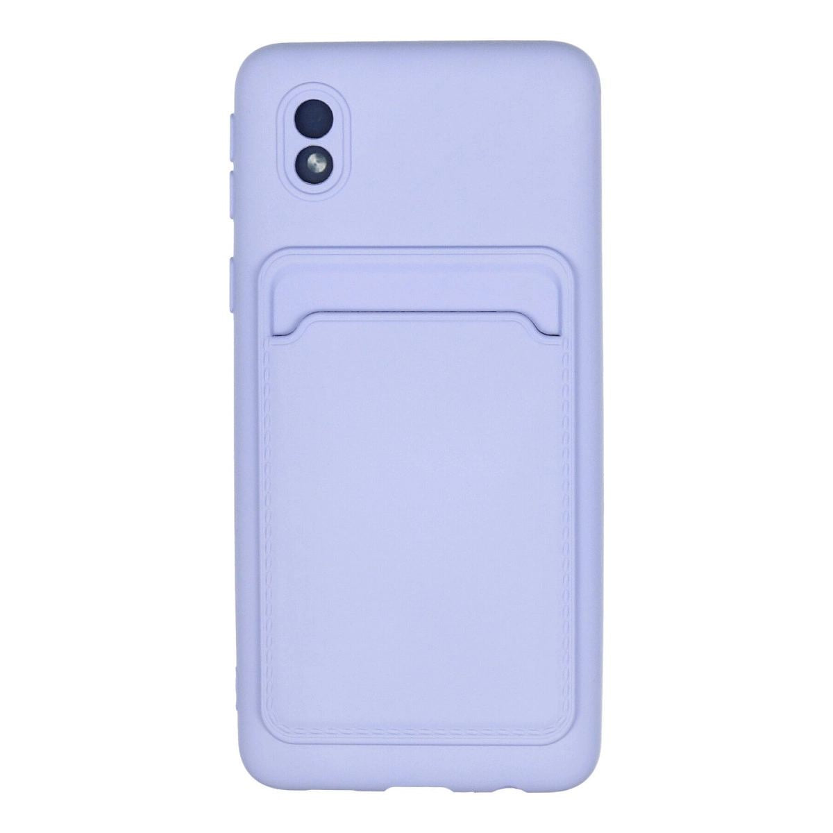 Samsung Galaxy A01 Core Kılıf Kelvin Kartvizitli Silikon - Lila