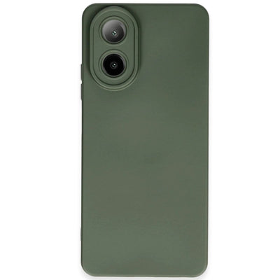 Oppo A38 Kılıf Nano İçi Kadife Silikon - Koyu Yeşil