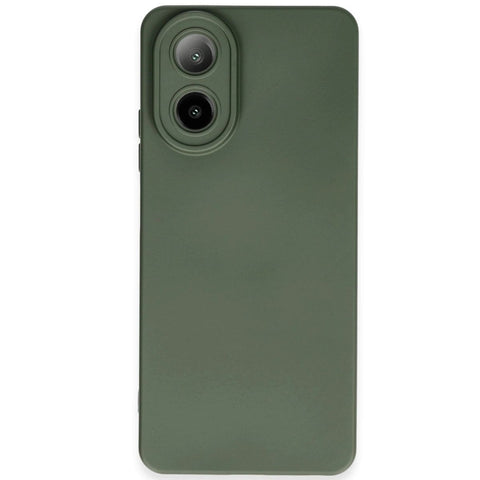Oppo A38 Kılıf Nano İçi Kadife Silikon - Koyu Yeşil