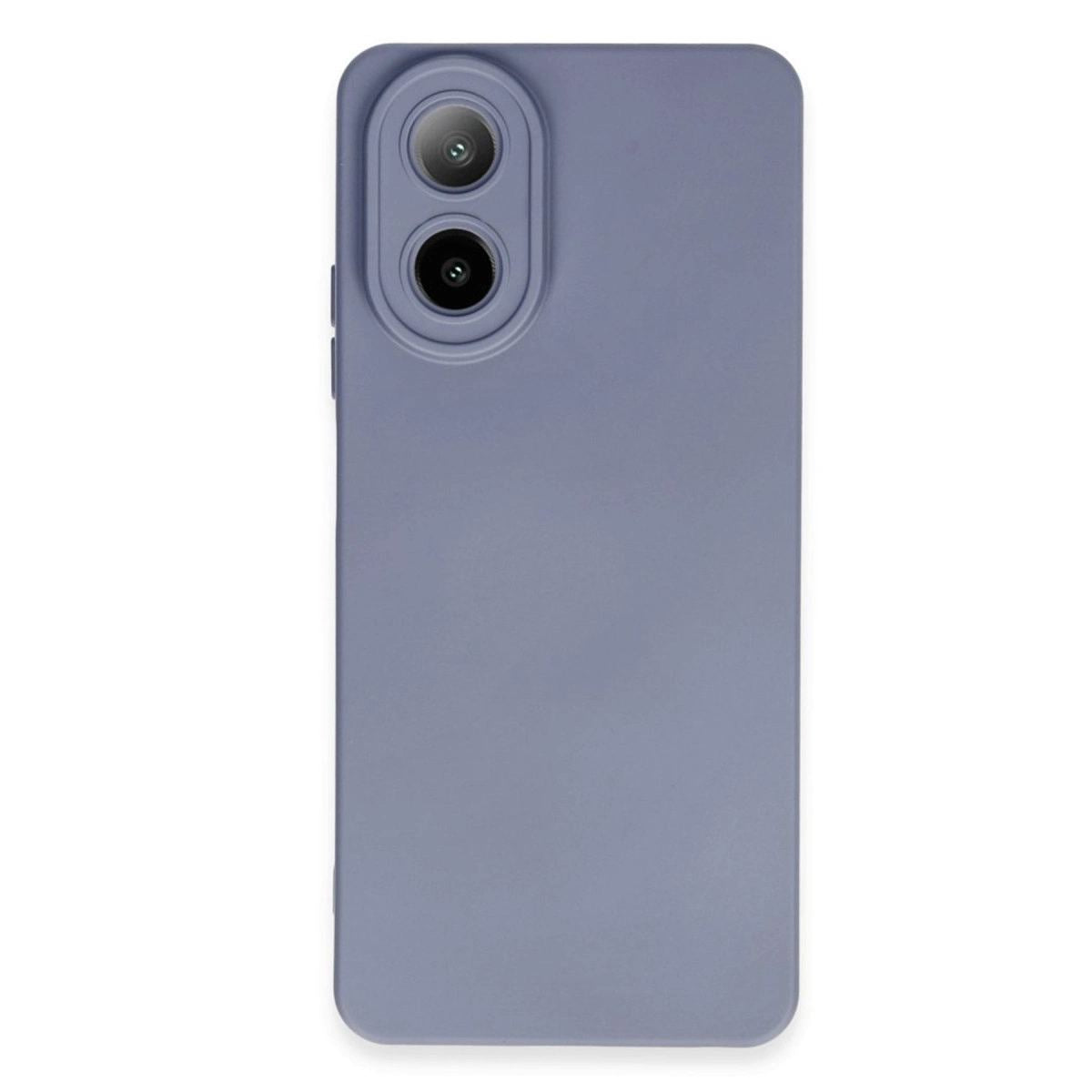 Oppo A38 Kılıf Nano İçi Kadife Silikon - Gri