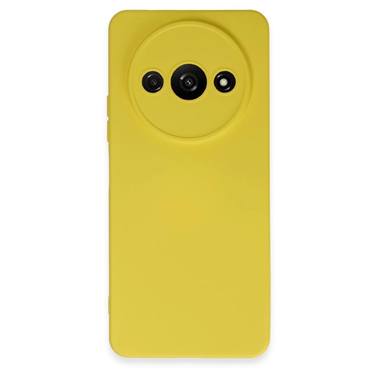 Xiaomi Redmi A3 4g Kılıf Nano İçi Kadife Silikon - Sarı