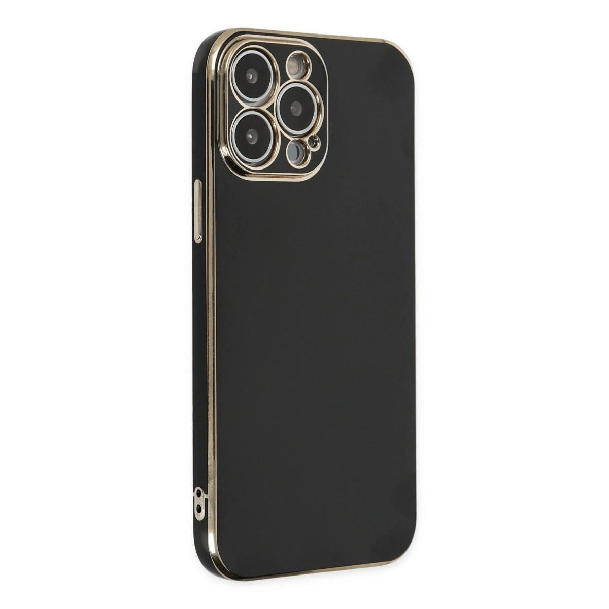 Apple İphone 14 Pro Max Kılıf Volet Silikon - Siyah