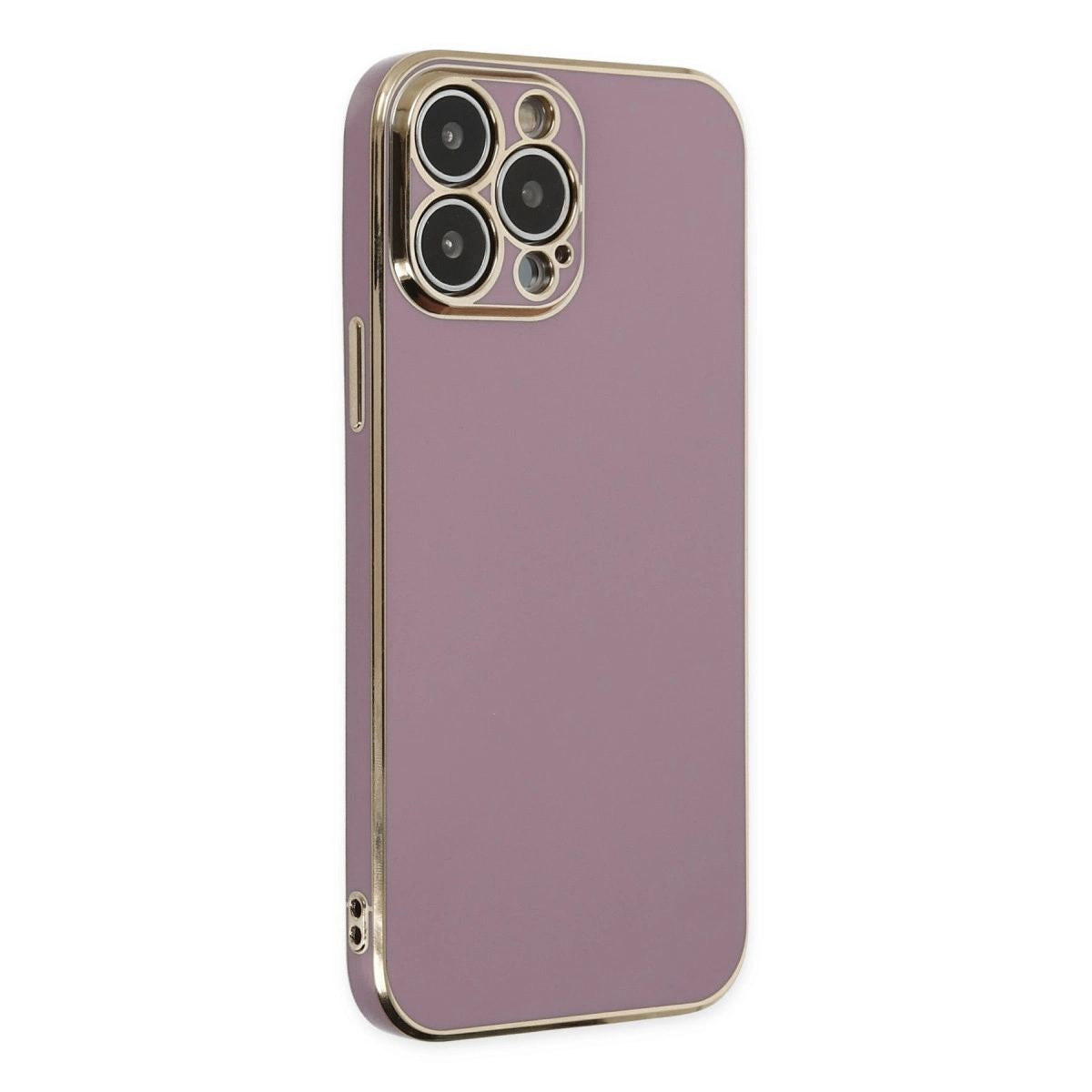 Apple İphone 14 Pro Max Kılıf Volet Silikon - Mor