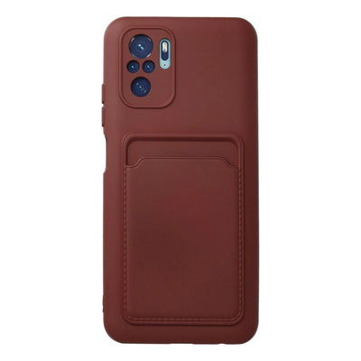 Xiaomi Redmi Note 10s Kılıf Kelvin Kartvizitli Silikon - Bordo