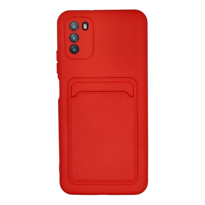 Xiaomi Pocophone M3 Kılıf Kelvin Kartvizitli Silikon - Kırmızı