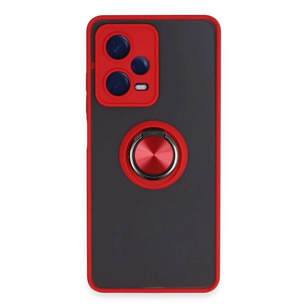 Xiaomi Redmi Note 12 Pro 5g Kılıf Montreal Yüzüklü Silikon Kapak - Kırmızı