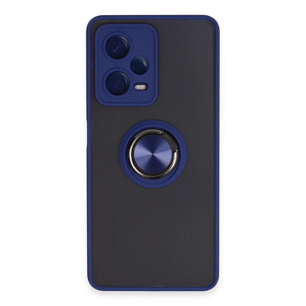 Xiaomi Redmi Note 12 Pro 5g Kılıf Montreal Yüzüklü Silikon Kapak - Lacivert