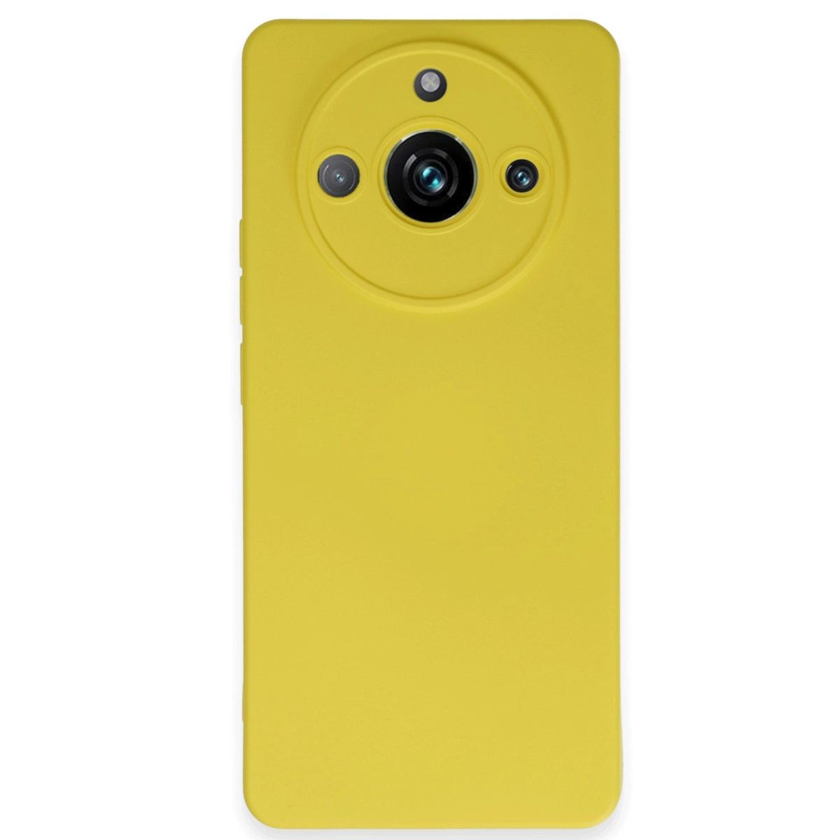 Realme 11 Pro Kılıf Nano İçi Kadife Silikon - Sarı