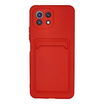 Xiaomi Mi 11 Kılıf Kelvin Kartvizitli Silikon - Kırmızı