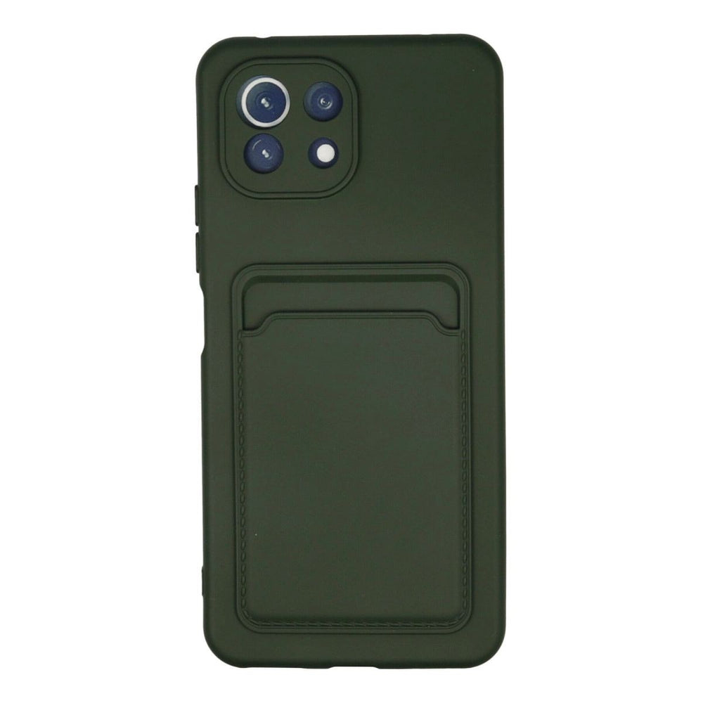 Xiaomi Mi 11 Kılıf Kelvin Kartvizitli Silikon - Koyu Yeşil
