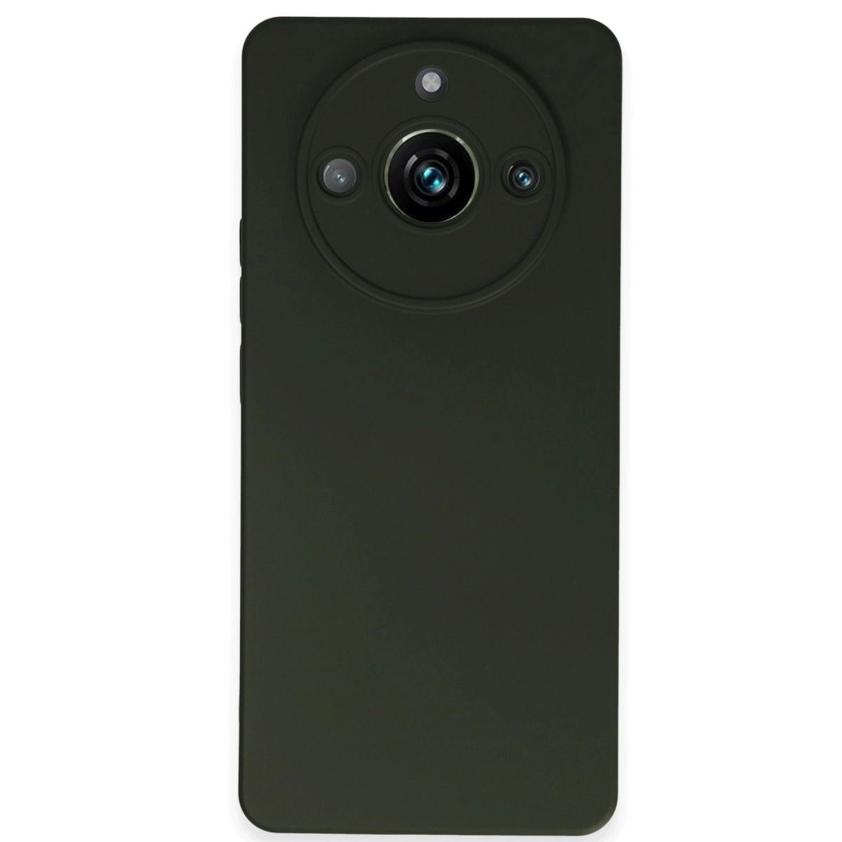 Realme 11 Pro Kılıf Nano İçi Kadife Silikon - Koyu Yeşil