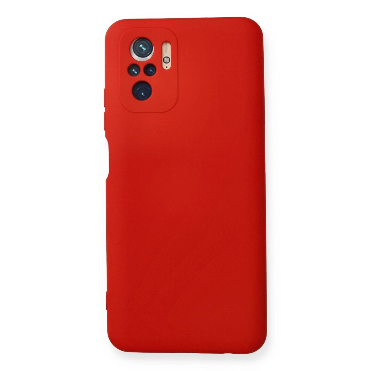 Xiaomi Redmi Note 10 Kılıf Nano İçi Kadife Silikon - Kırmızı