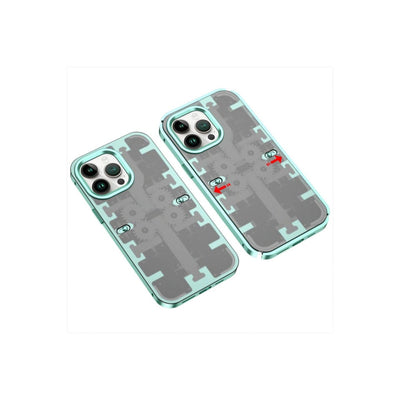 Apple İphone 14 Pro Max Kılıf Mekanik Bumper Kapak - Yeşil
