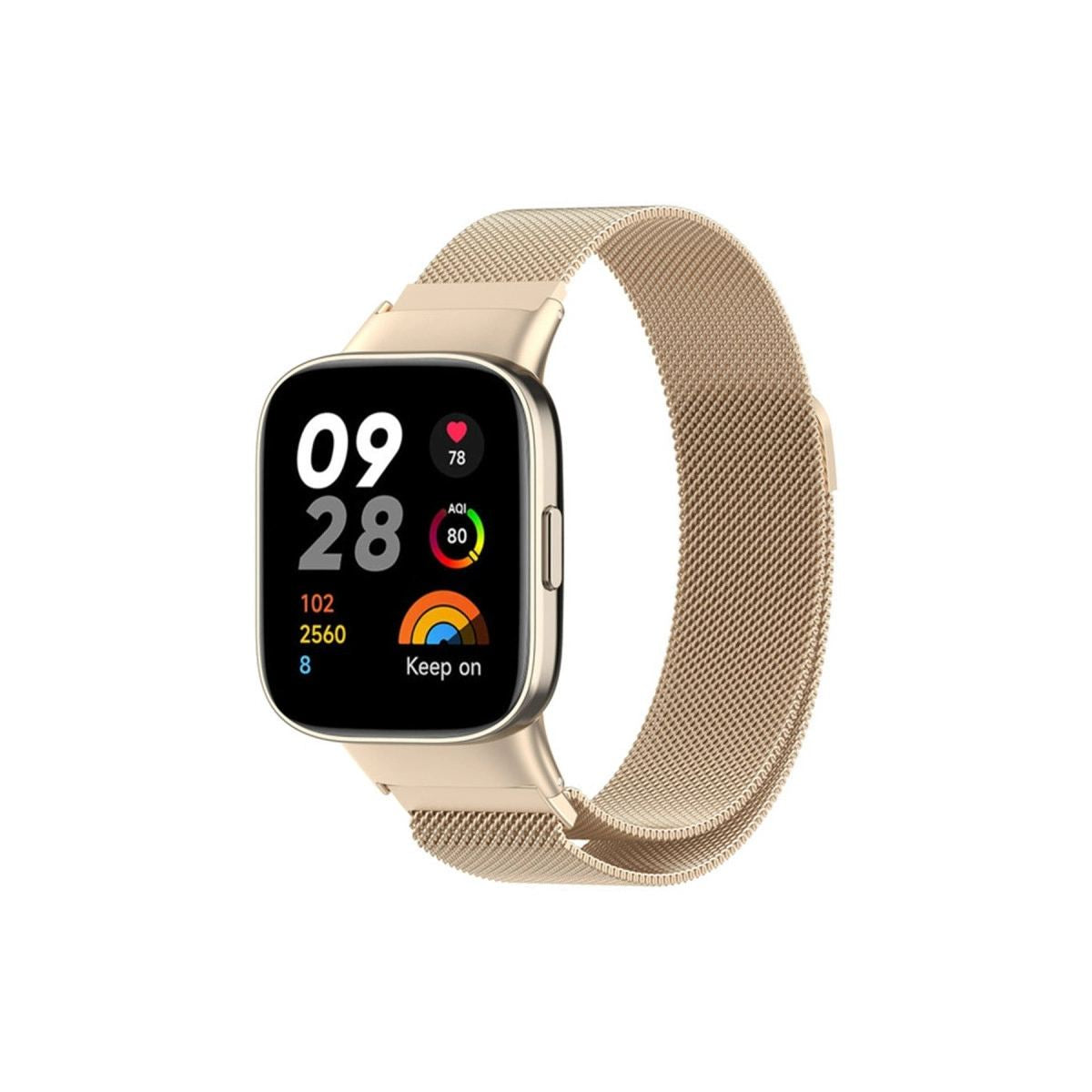 Xiaomi Redmi Watch 3 Metal Mıknatıslı Kordon (saat Değildir) - Metalik Gold