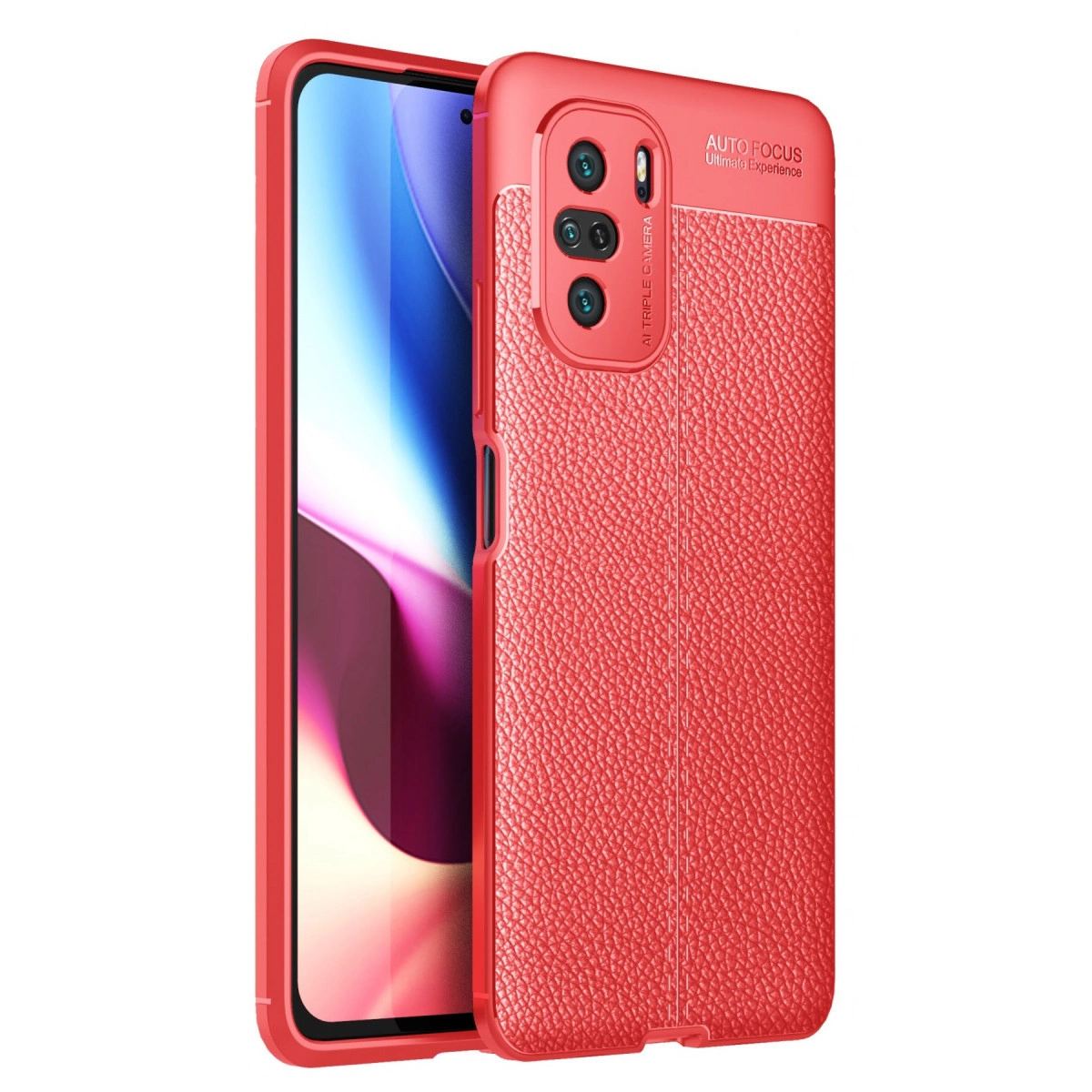 Xiaomi Poco F3 Kılıf Auto Focus Kapak - Kırmızı