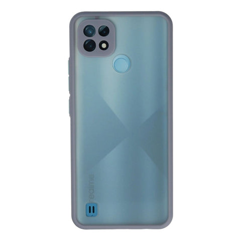 Realme C21 Kılıf Montreal Silikon Kapak - Gri