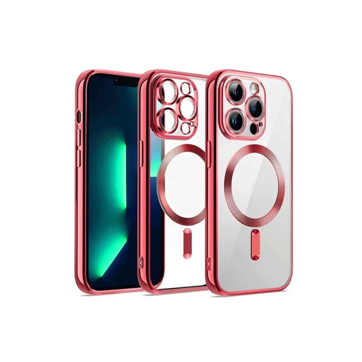 Apple İphone 13 Pro Max Kılıf Kross Magneticsafe Kapak - Kırmızı