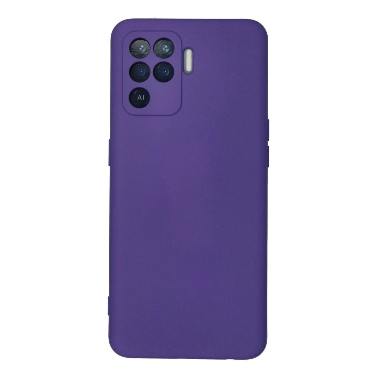 Oppo Reno 5 Lite Kılıf Nano İçi Kadife Silikon - Mor