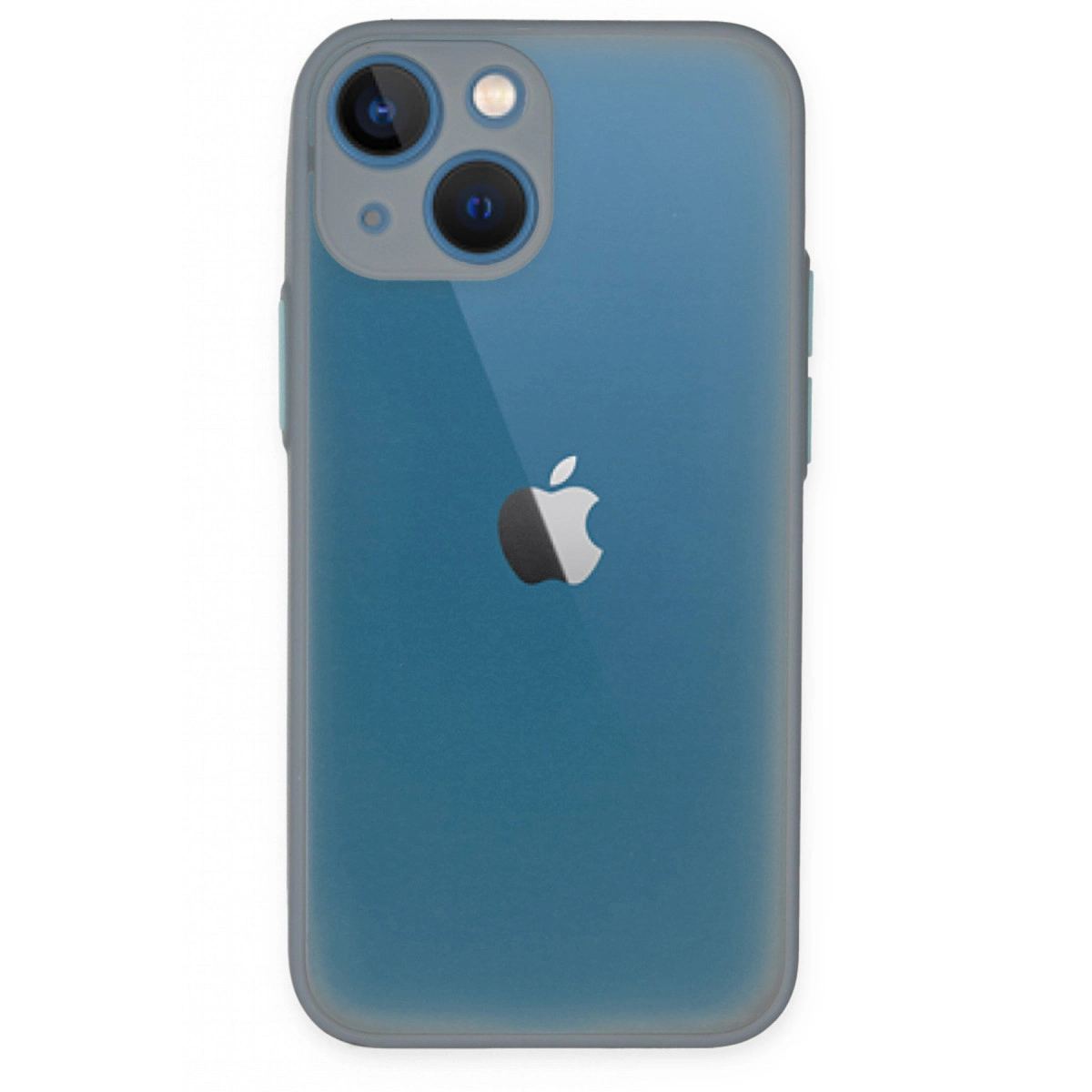 Apple İphone 15 Plus Kılıf Montreal Silikon Kapak - Gri
