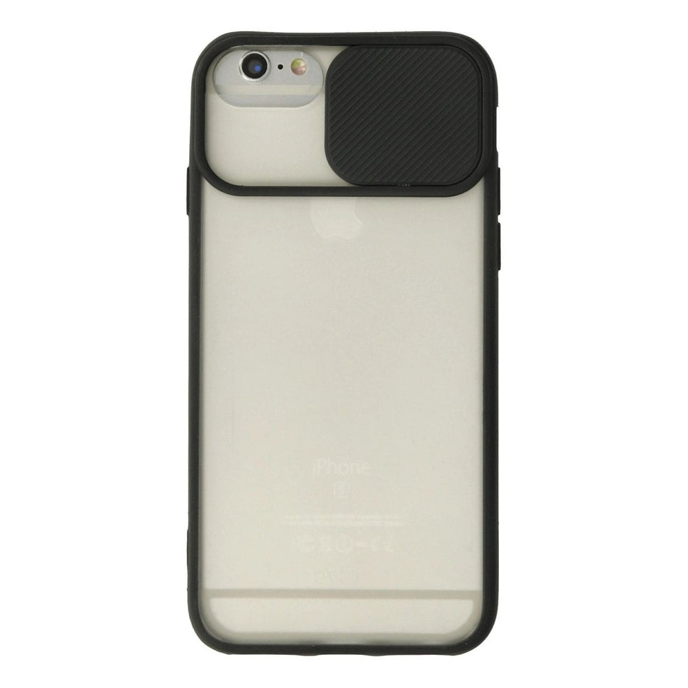Apple İphone 6 Plus Kılıf Palm Buzlu Kamera Sürgülü Silikon - Siyah