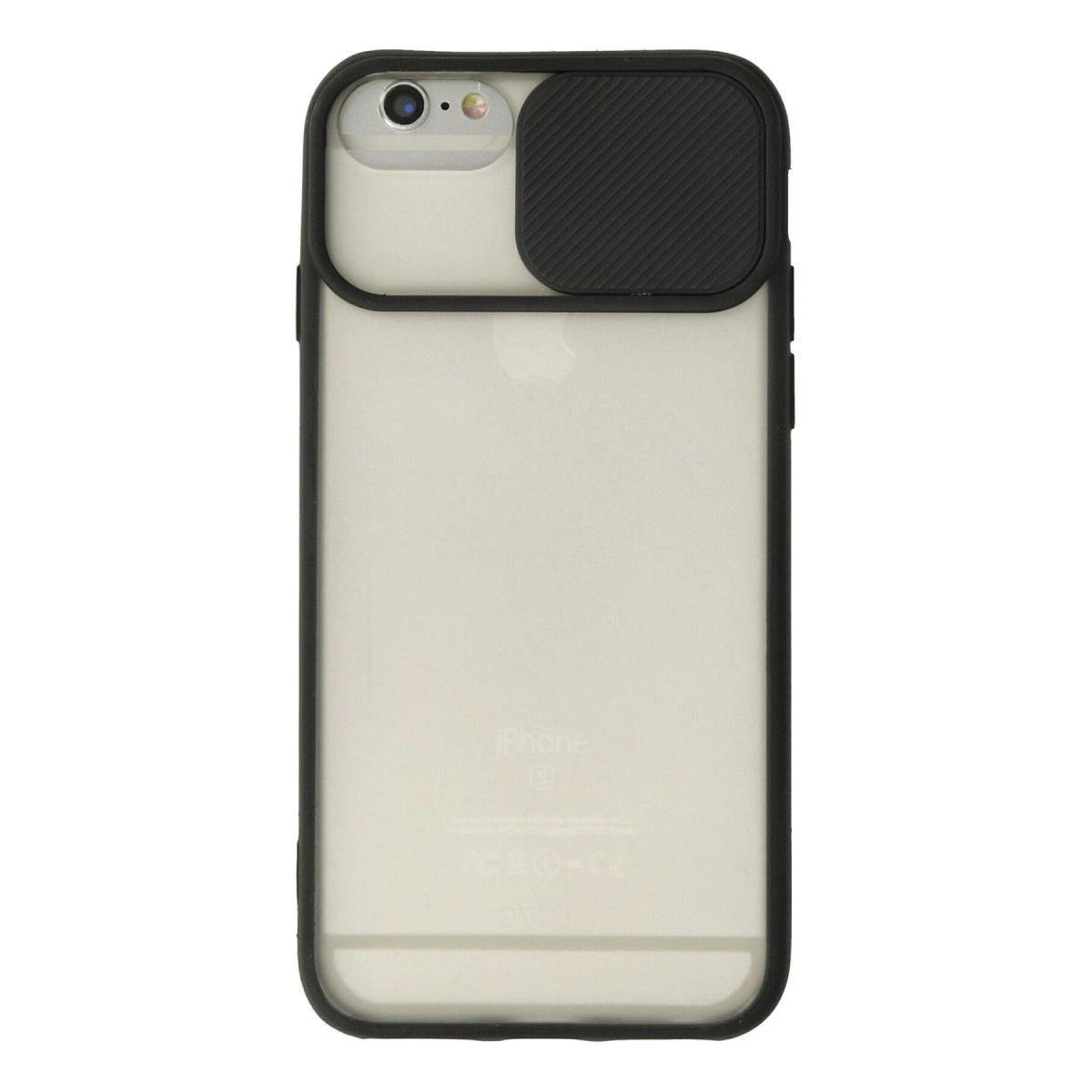 Apple İphone 6 Plus Kılıf Palm Buzlu Kamera Sürgülü Silikon - Siyah