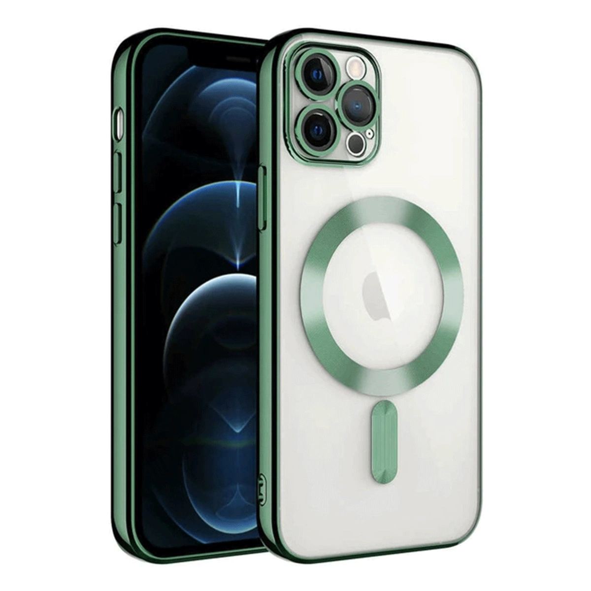 Apple İphone 14 Pro Max Kılıf Kross Magneticsafe Kapak - Koyu Yeşil
