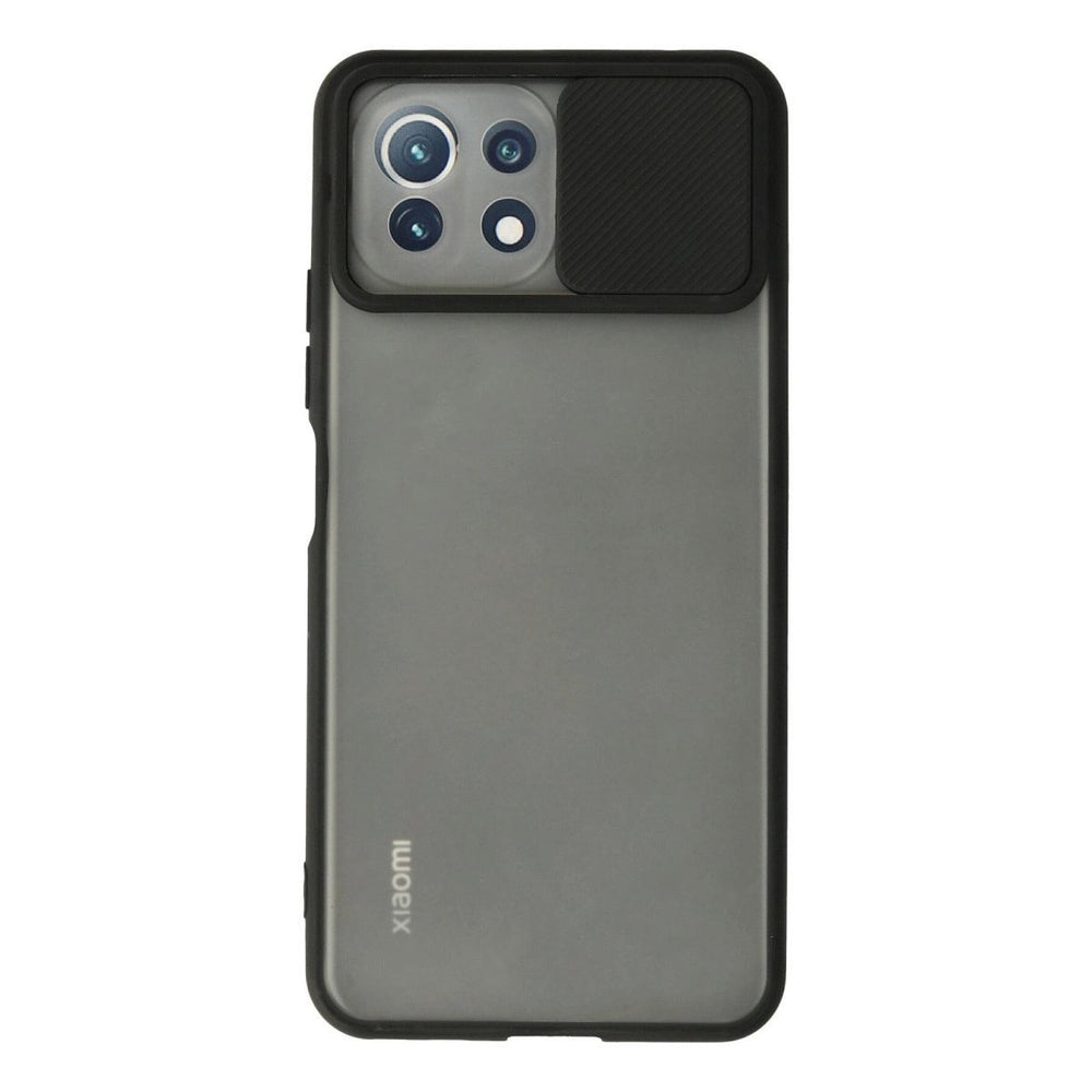 Xiaomi Mi 11 Lite Kılıf Palm Buzlu Kamera Sürgülü Silikon - Siyah