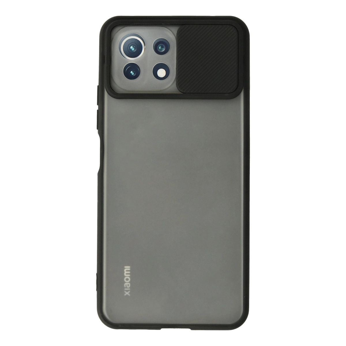 Xiaomi Mi 11 Lite Kılıf Palm Buzlu Kamera Sürgülü Silikon - Siyah