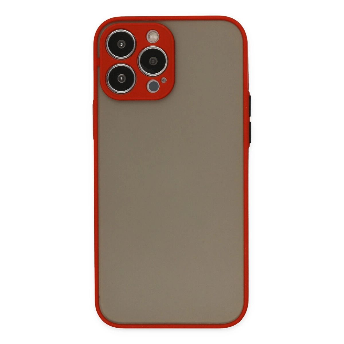 Apple İphone 15 Pro Max Kılıf Montreal Silikon Kapak - Kırmızı