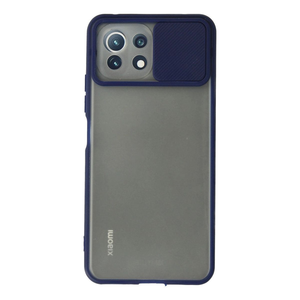 Xiaomi Mi 11 Lite Kılıf Palm Buzlu Kamera Sürgülü Silikon - Lacivert
