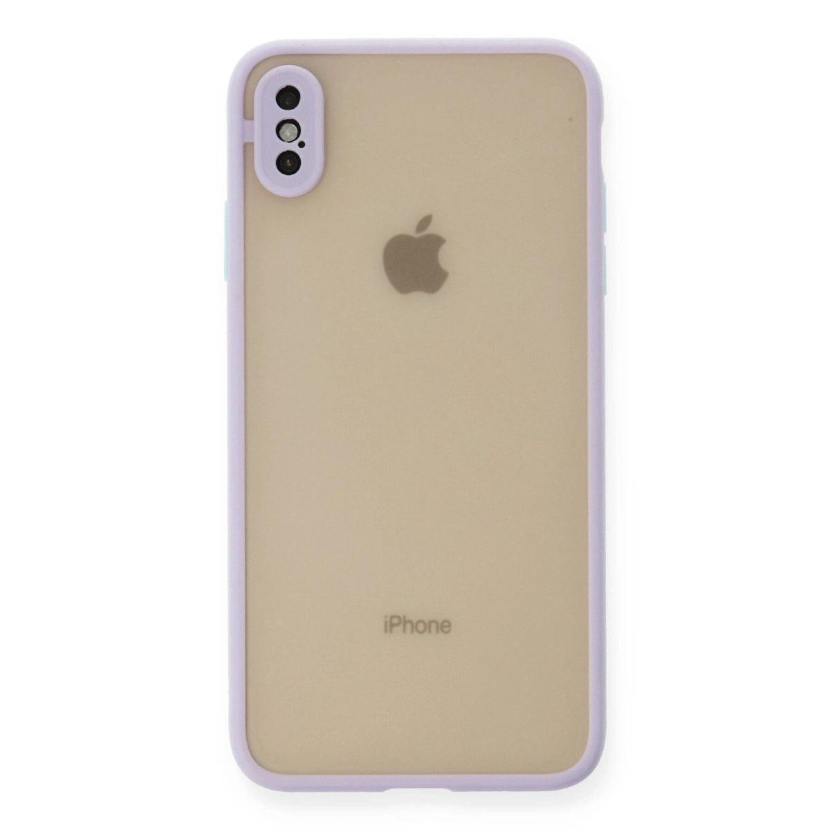 Apple İphone Xs Max Kılıf Montreal Silikon Kapak - Mor
