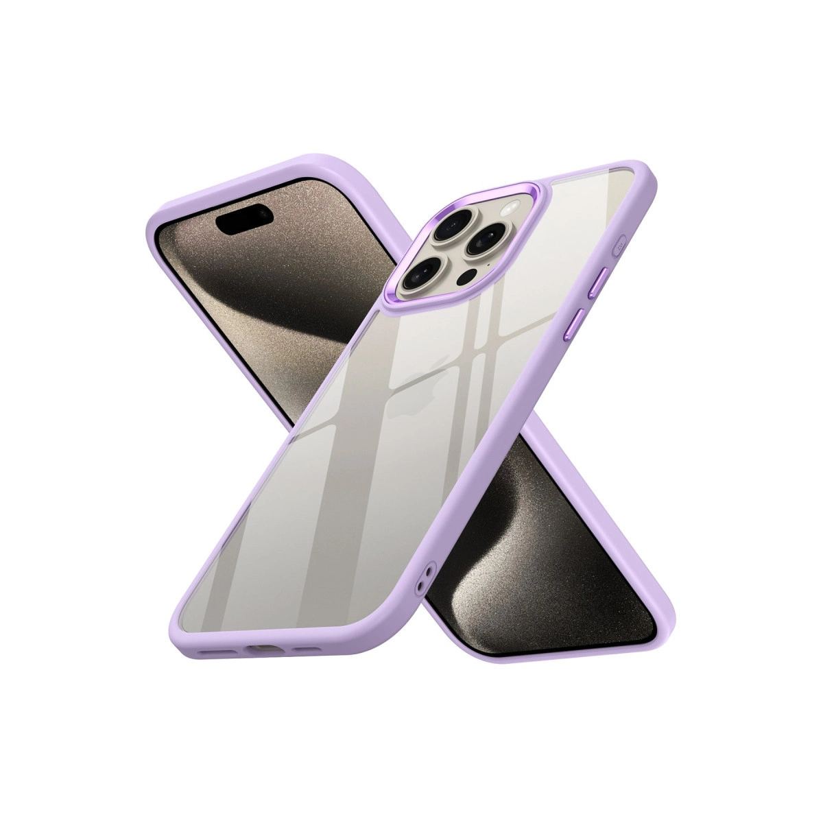 Apple İphone 15 Pro Max Kılıf Power Silikon - Lila