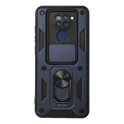 Xiaomi Redmi Note 9 Kılıf Pars Lens Yüzüklü Silikon - Lacivert