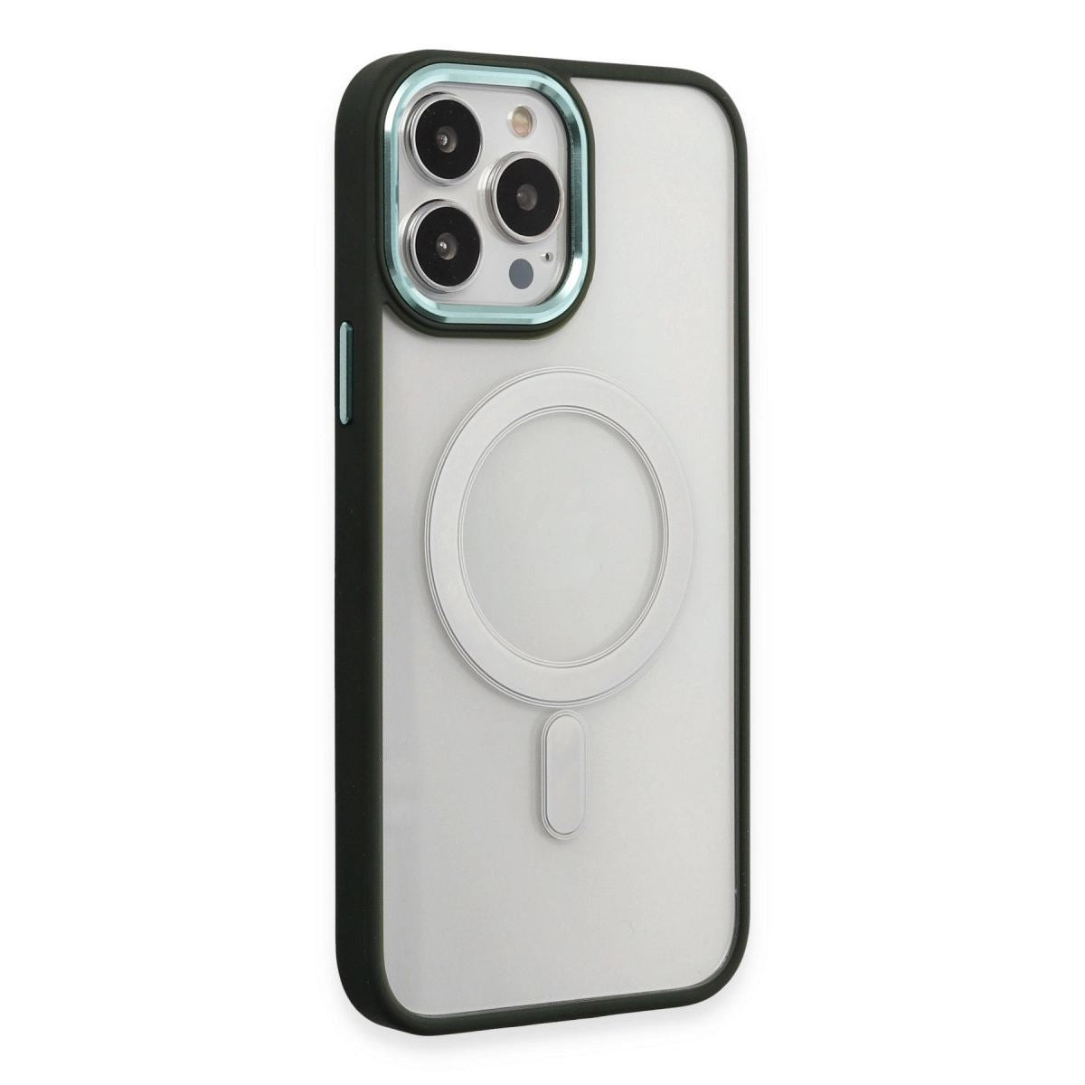 Apple İphone 15 Pro Kılıf Room Magneticsafe Silikon - Köknar Yeşili