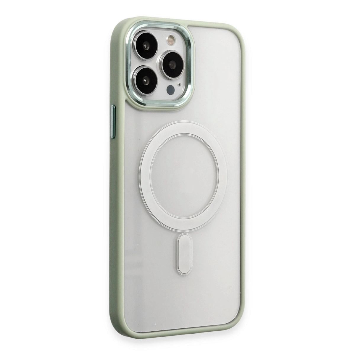 Apple İphone 15 Pro Kılıf Room Magneticsafe Silikon - Su Yeşili