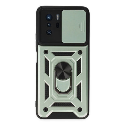 Xiaomi Poco X3 Gt Kılıf Pars Lens Yüzüklü Silikon - Yeşil