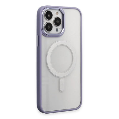 Apple İphone 15 Pro Max Kılıf Room Magneticsafe Silikon - Lila