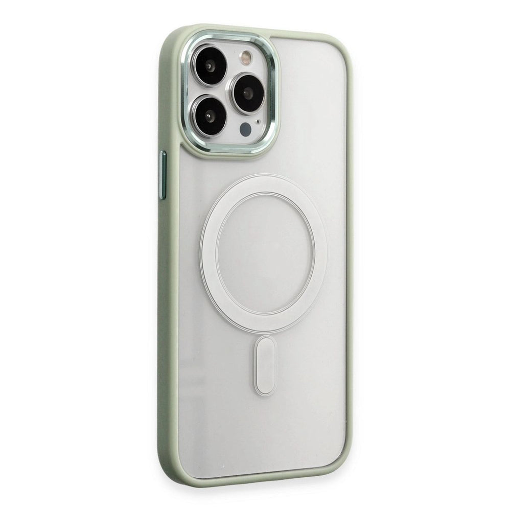 Apple İphone 15 Pro Max Kılıf Room Magneticsafe Silikon - Su Yeşili