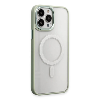 Apple İphone 15 Pro Max Kılıf Room Magneticsafe Silikon - Su Yeşili