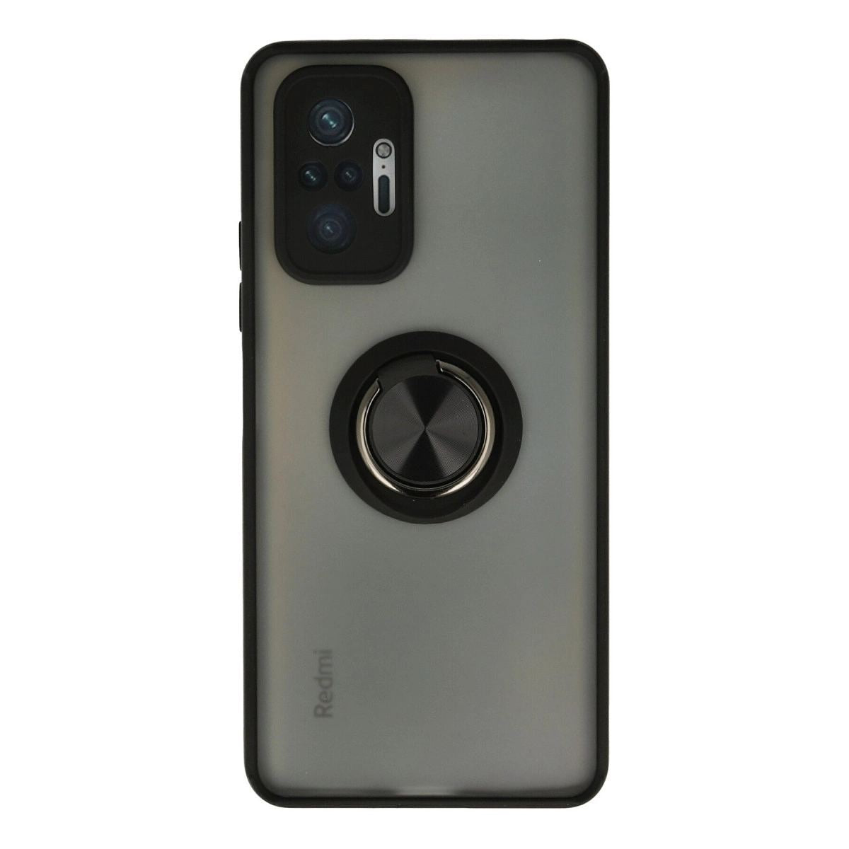 Xiaomi Redmi Note 10 Pro Kılıf Montreal Yüzüklü Silikon Kapak - Siyah