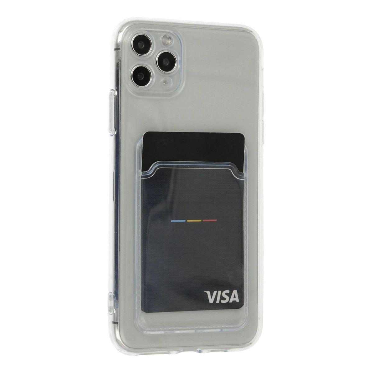 Apple İphone 11 Pro Max Kılıf Kart Şeffaf Silikon - Şeffaf