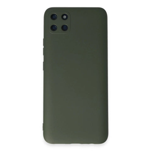 Realme C11 Kılıf Nano İçi Kadife Silikon - Koyu Yeşil