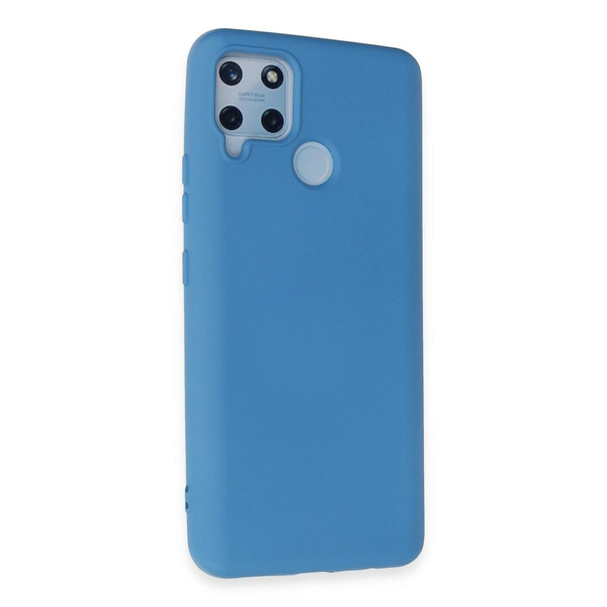 Realme C15 Kılıf Nano İçi Kadife Silikon - Mavi